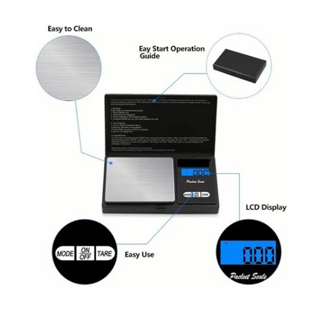 Cân Điện Tử Màn Hình LCD Chính Xác 1000G 0.1G