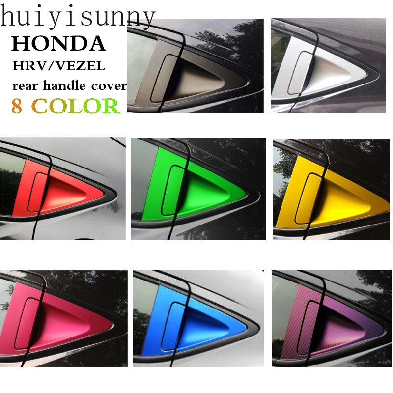Set 6 Miếng Dán Trang Trí Tay Nắm Cửa Xe Hơi HYS Honda Vezel HR-V HRV 2014-2018