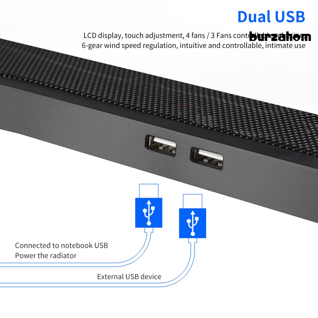 Giá Đỡ 4 Quạt Tản Nhiệt Không Gây Tiếng Ồn Cho Laptop Notebook S18