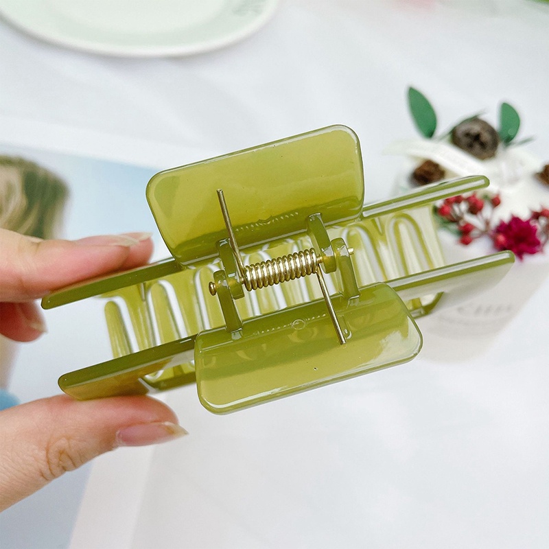 Kẹp Tóc Hình Vuông Cỡ Lớn Màu Sắc Xinh Xắn Thời Trang Cho Nữ