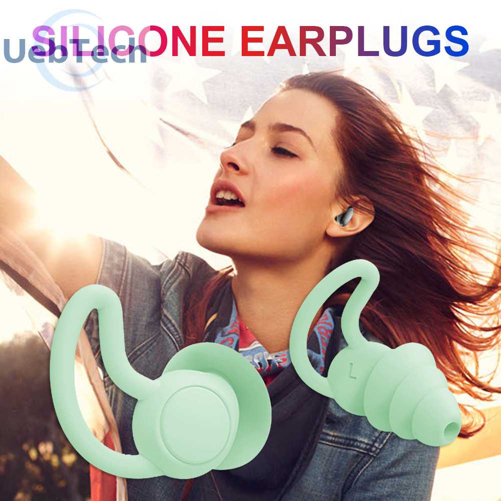 Nút Bịt Tai Bằng Silicone Mềm Cách Âm Chống Ồn Tiện Dụng Khi Đi Bơi
