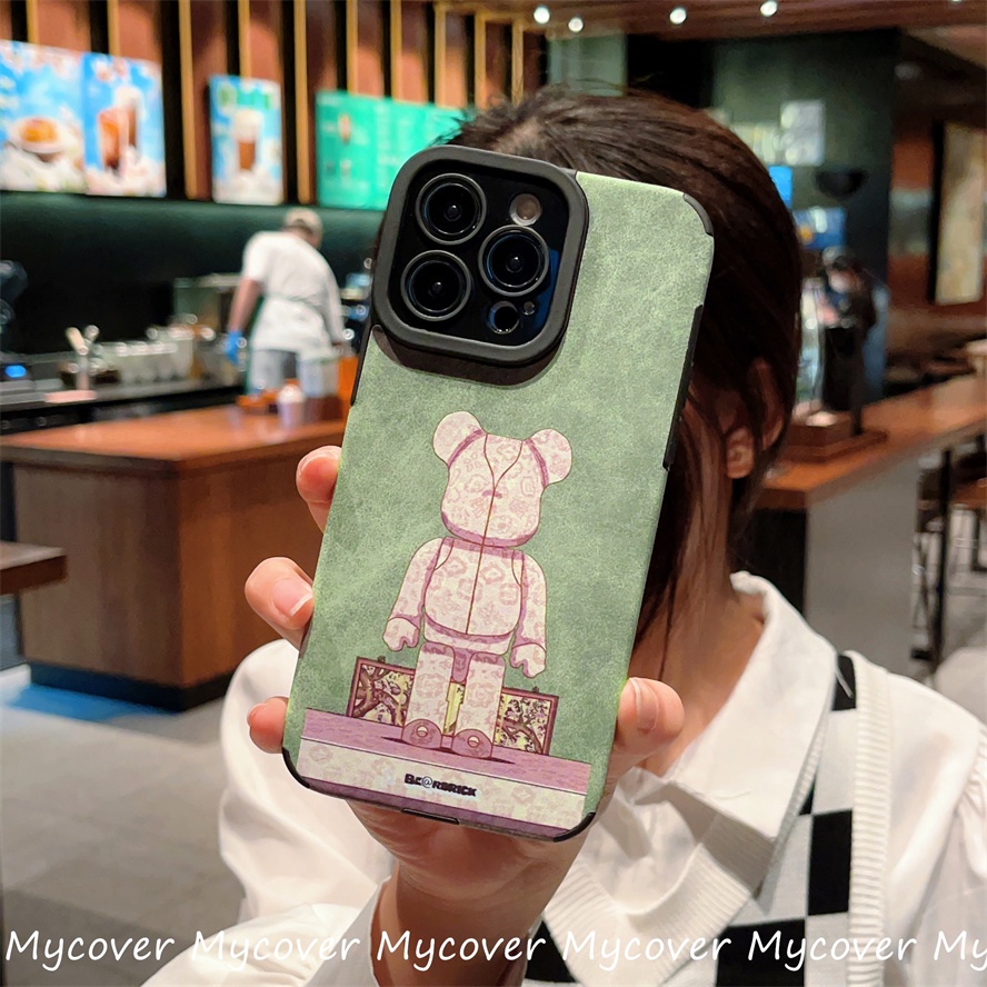 Ốp Điện Thoại Da Mềm Họa Tiết Gấu Hợp Thời Trang Cho iPhone 11 13 12 14 Pro Max X XR Xs Max 6 7 8 Plus