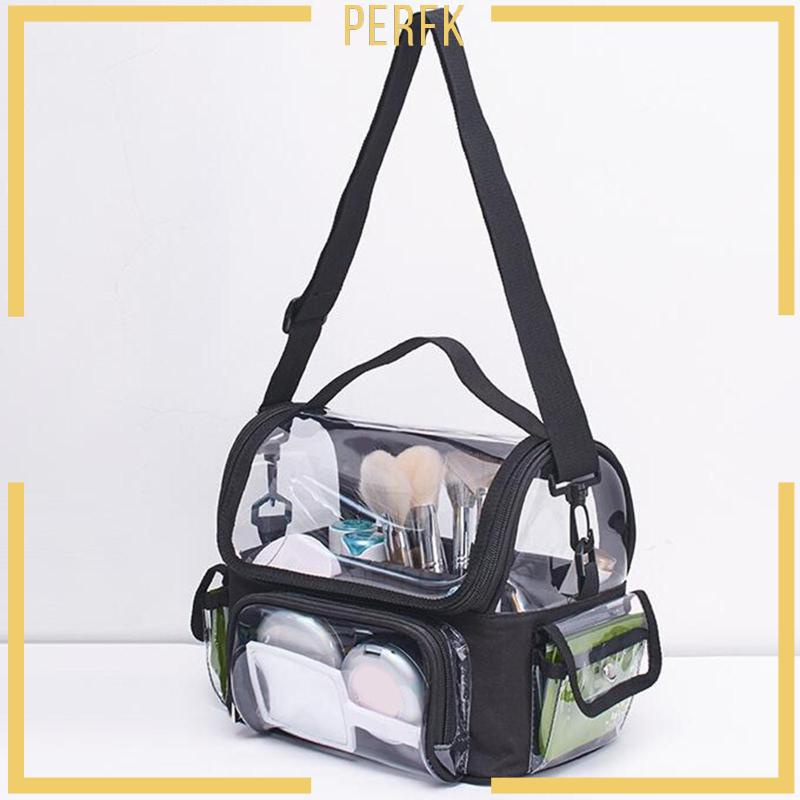 Túi Đựng Mỹ Phẩm Hai Ngăn Có Khóa Kéo Tiện Lợi