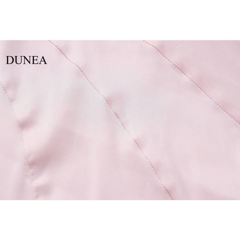 DUNEA Đầm Hoa Trễ Vai Chất Liệu Satin Thời Trang Cho Nữ