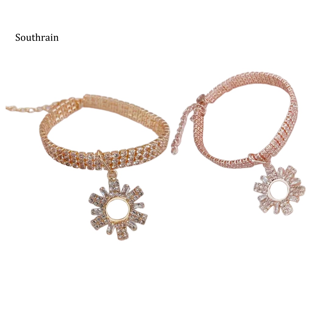 Vòng Cổ Đính Đá Sáng Bóng Thanh Lịch Cho Thú Cưng