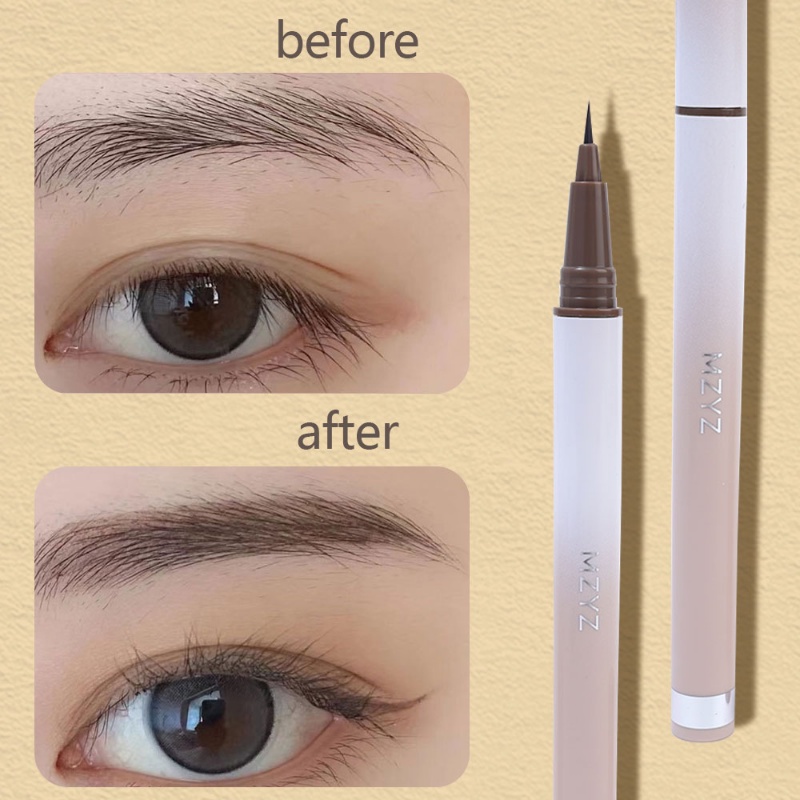 Bút Chì Kẻ Lông Mày Dạng Lỏng Hai Đầu Siêu Mỏng Dễ Lên Màu Chống Mồ Hôi / Bút Kẻ Lông Mày Trang Điểm