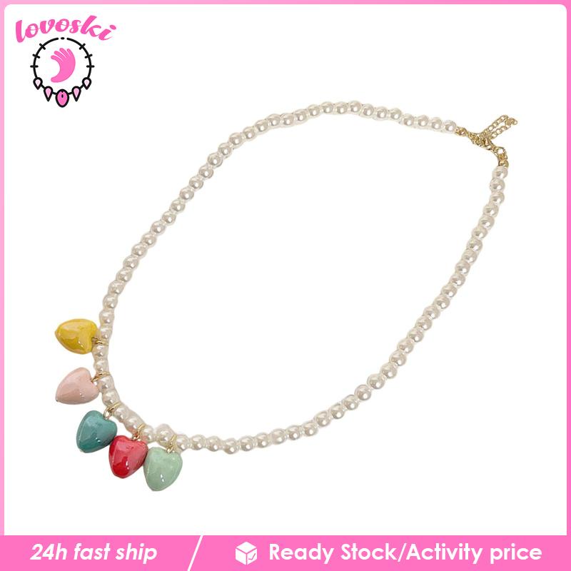 Vòng cổ ChuỗI HạT HìNh TráI Tim Xinh XắN