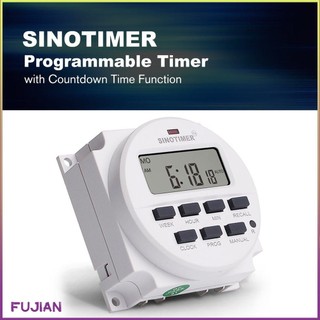 Sinotimer Tm618N-2 220V Lcd Digital Ac Programmable Timer Switch With Ul Listed Relay Inside Countdown Time Function [B/5]