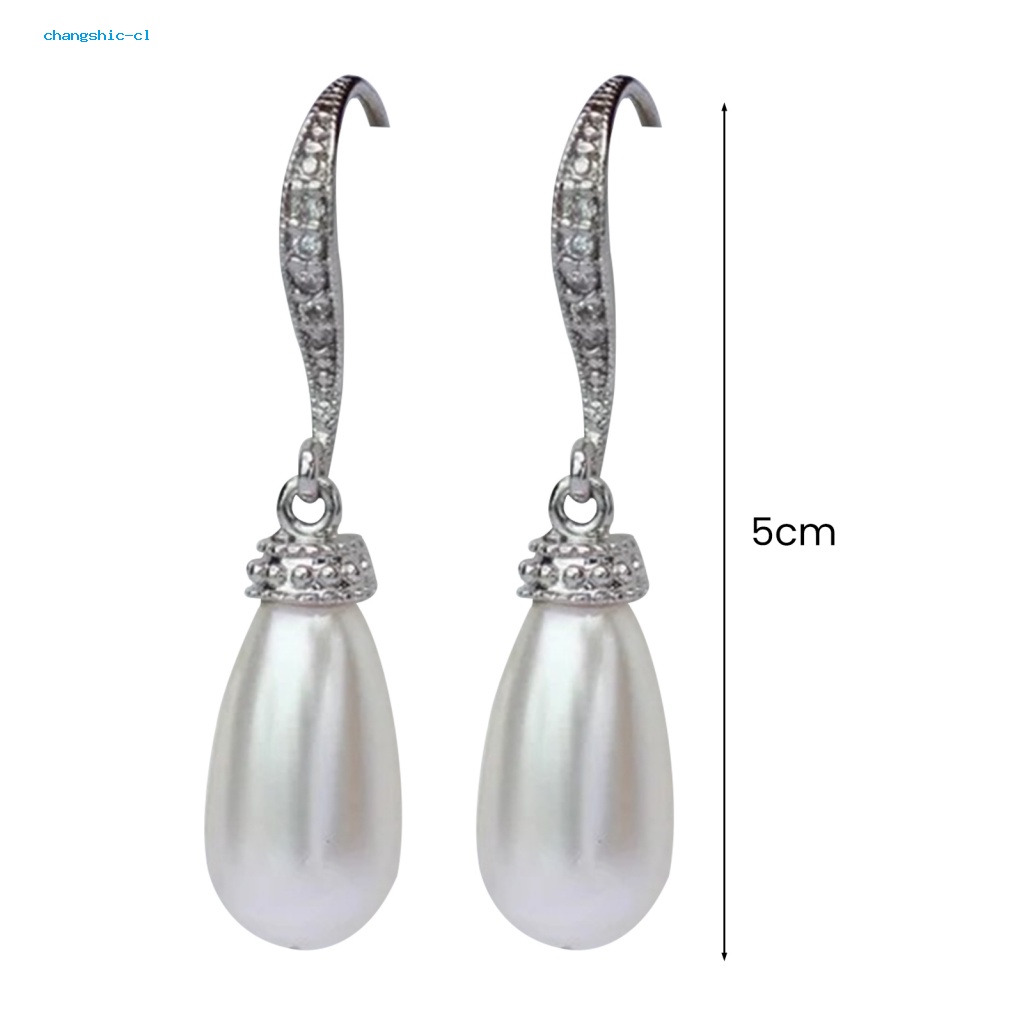 1 Cặp Bông Tai Ngọc Trai Giả Hình Giọt Nước Cho Nữ