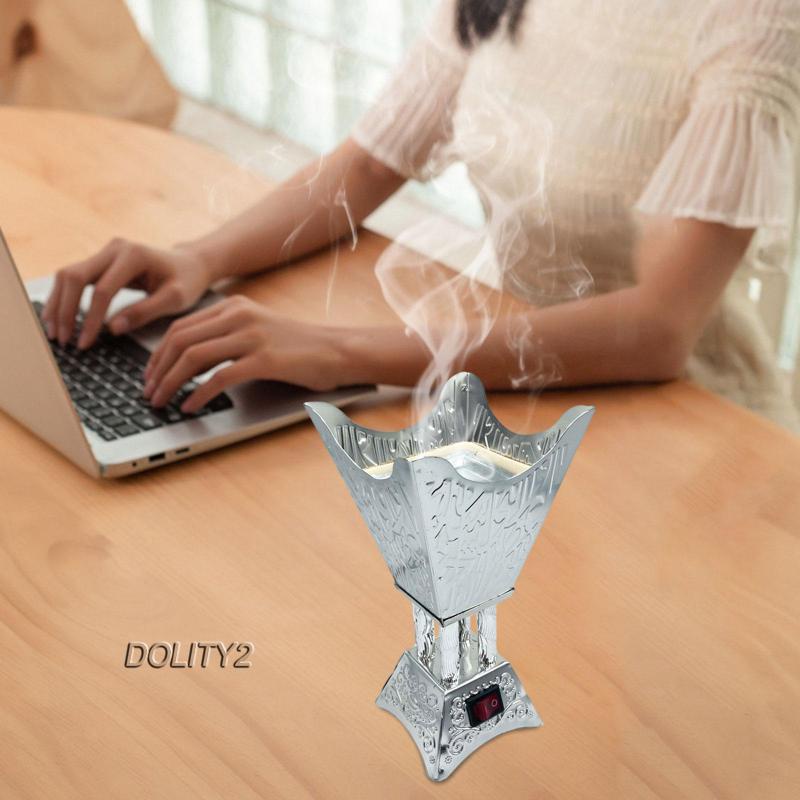 [Dolity2] Giá Đỡ Đốt Trầm Hương Điện Tử Bằng Kim Loại Kiểu Ả Rập Cho Nhà Ở