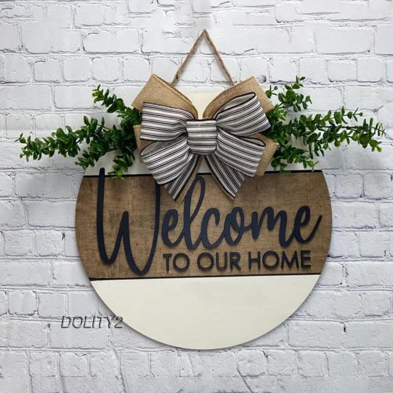 [Dolity2] Biển Hiệu Chào Mừng Bằng Gỗ 12in Gắn Tường / Cửa Trước Trong Nhà / Ngoài Trời