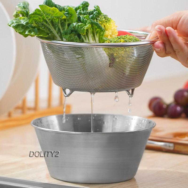 [Dolity2] Bộ Dụng Cụ Rổ Vo Gạo Rửa Thực Phẩm Thoát Nước Nấu Mì Pasta