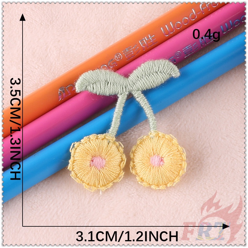 ✿ Sticker Ủi Thêu Hình Quả Cherry ✿ 1 Phụ Kiện Trang Trí Tóc Cho Bé