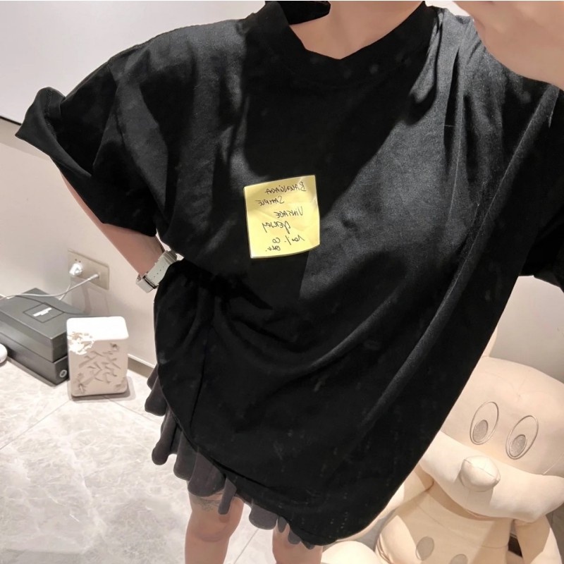 B-a88l-n &amp; - Áo Thun Tay Ngắn Thời Trang Đường Phố Cao Cấp Ghi Chú Sau Sinh Cho Nam Và Nữ Cùng Phong Cách Cùng Phong Cách