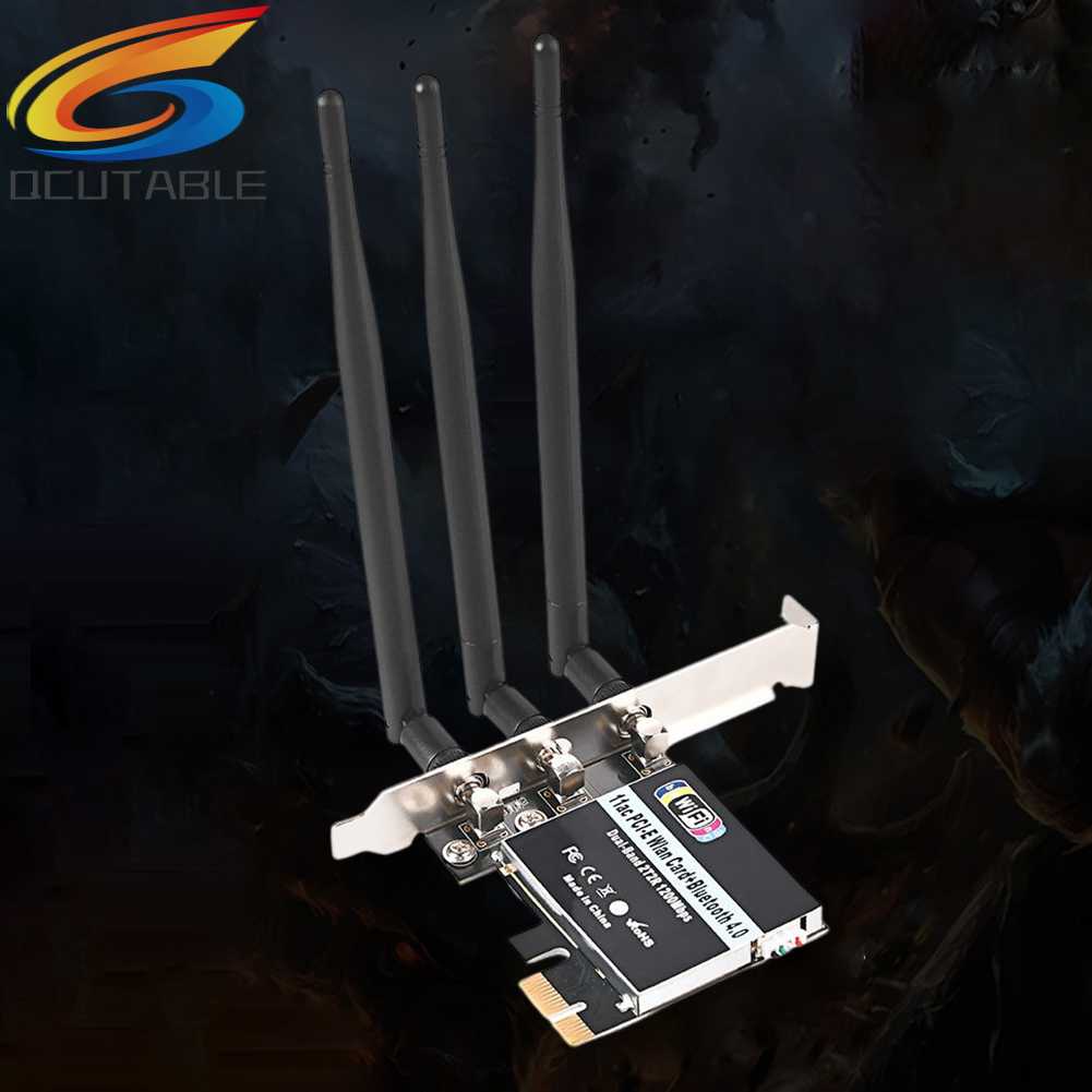 Thẻ Mạng Không Dây 2.4 / 5G 1300Mpbs Kết Nối Bluetooth 5.0