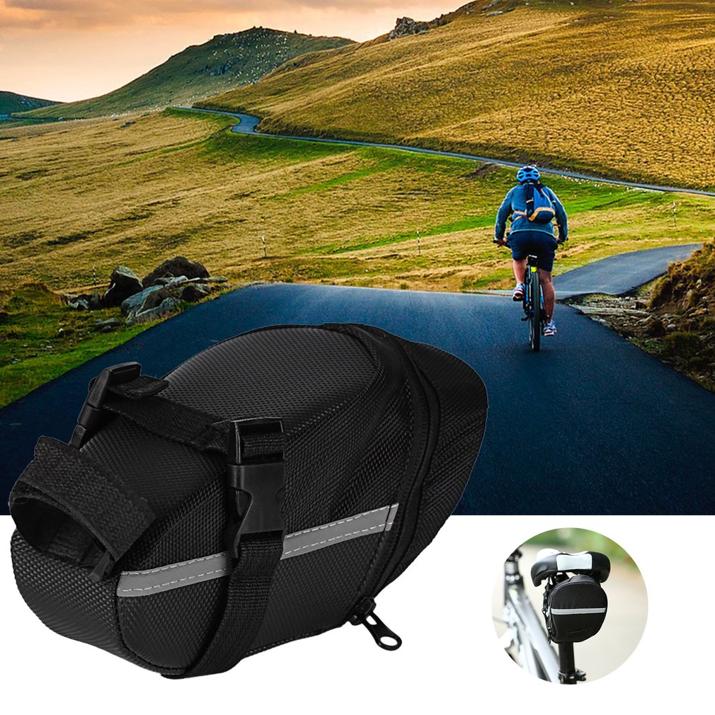 Outdoor Waterproof Bicycle Mountain Bike Back Seat Bag Nylon Saddle Cycling For Bicycles Tail Pack [Q/15]