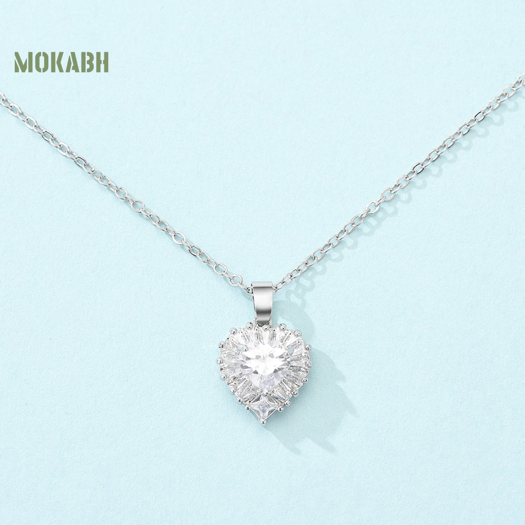 Vòng cổ Mặt Hình Trái Tim Đính Đá Sang Trọng Cho Nữ