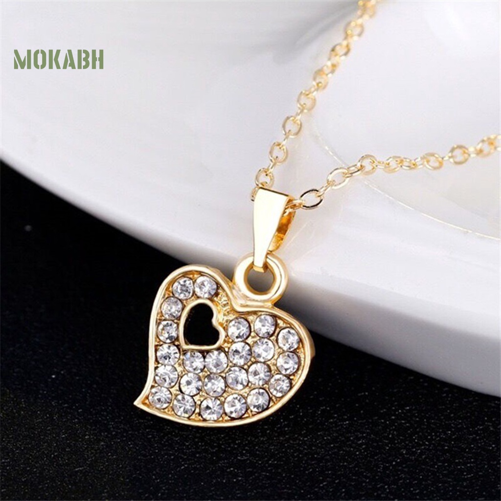 Set 4 Vòng Tay Đính Đá Hình Trái Tim Nhiều Màu Sắc Lấp Lánh