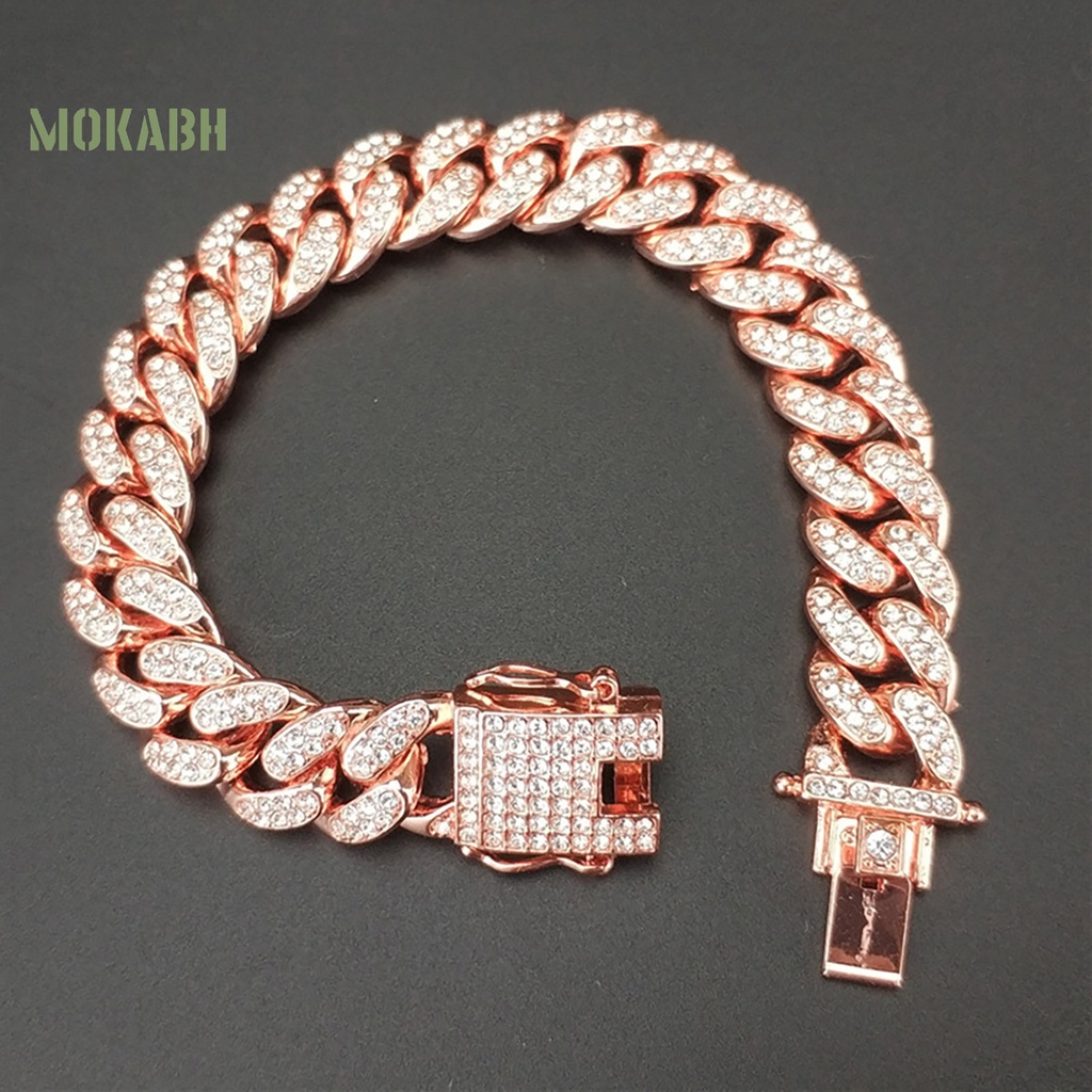 (Hot) Vòng Tay HợP Kim ĐíNh Đá KiểU DáNg Hip Hop