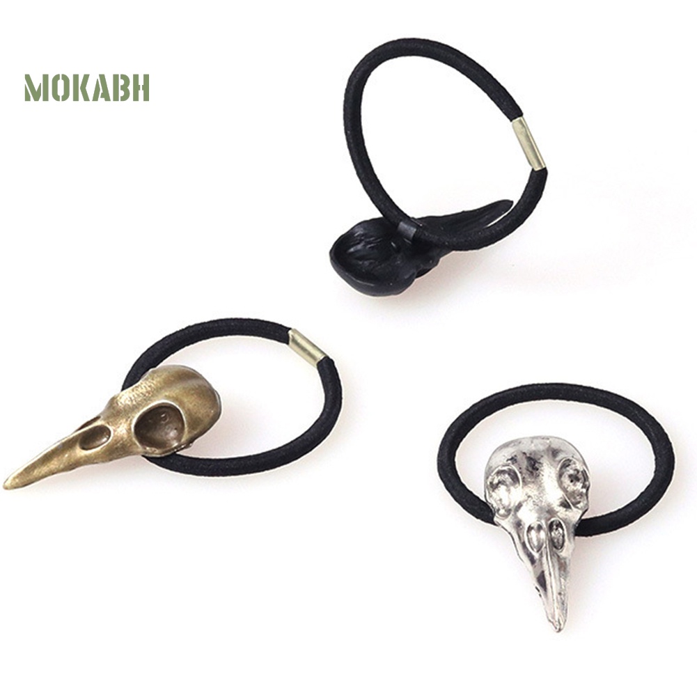 Dây Cột Tóc Đuôi Ngựa Co Giãn Hình Đầu Lâu Phong Cách Punk Halloween Cho Nữ