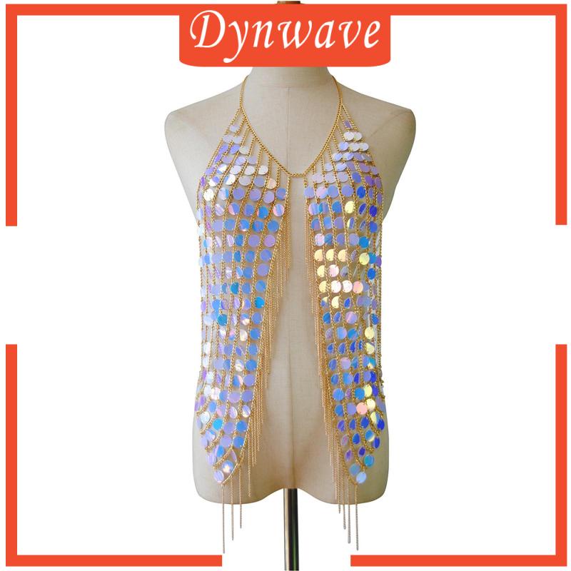 [Dynwave] Áo Ngực Đính Kim Sa Lấp Lánh Cho Nữ Đi Hộp Đêm Bãi Biển / Lễ Hội Rav