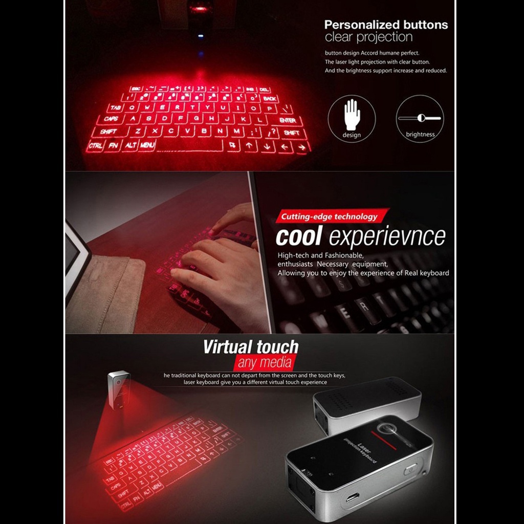 Bàn Phím Bluetooth KB560S Laser Điện Thoại