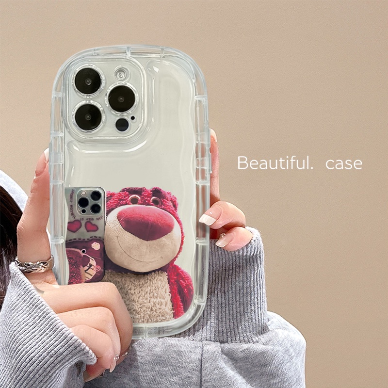 Ốp Điện Thoại Silicone Mềm Trong Suốt Chống Sốc In Hình Gấu Cho IPhone 14 13 12 11 Pro Max XS X XR 8 + 7 Plus