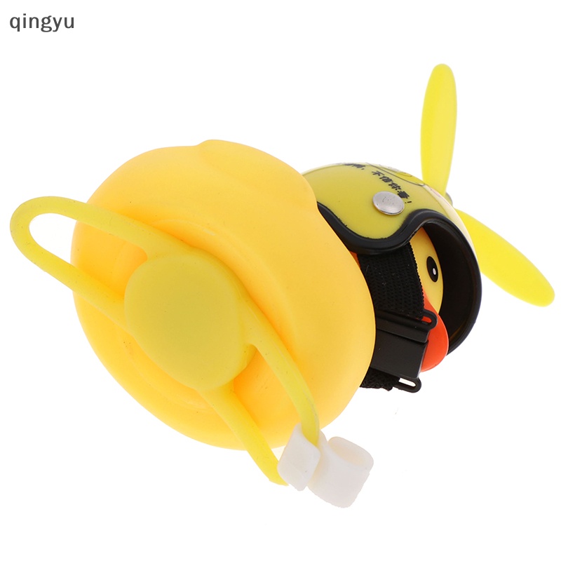 Chuông Xe Đạp Hình Vịt Hoạt Hình Đội Mũ Bảo Hiểm Có Đèn Kẹp Tóc PLI PLI Chất Lượng Cao