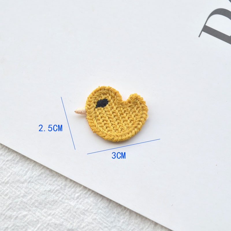 Set 10 Miếng Dán Trang Trí Quần Áo / Kẹp Tóc Hình Chú Chim / Ngựa Pony / Cherry Diy