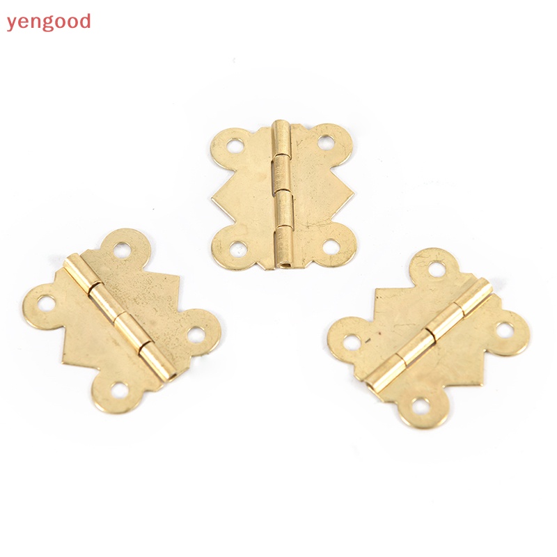 Set 10 Bản Lề Bướm Mini Bằng Đồng Thau Nhiều Màu Sắc Dùng Để Sửa Chữa Ngăn Kéo / Hộp Trang Sức
