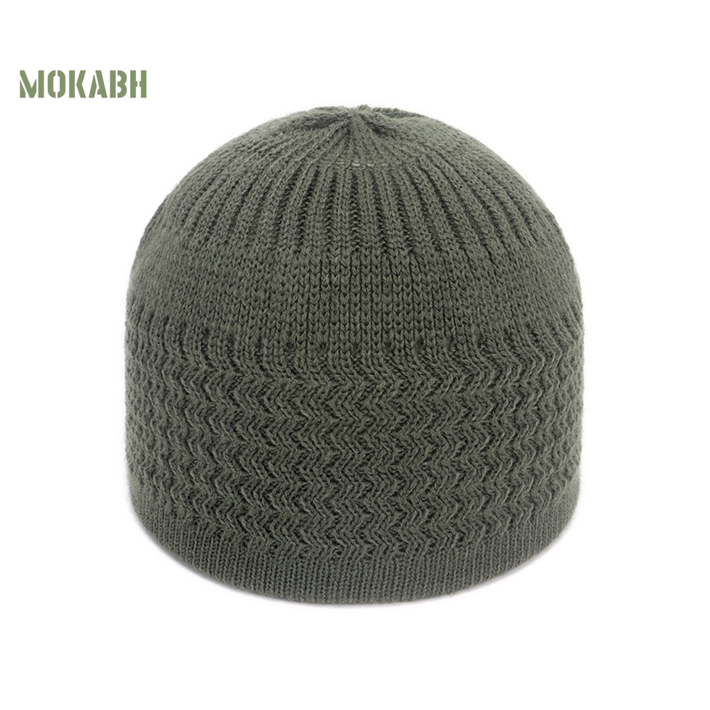 [Mok Abh] Mũ Len Tròn Họa Tiết Gợn Sóng Truyền Thống Cổ Điển Cho Nam Và Nữ