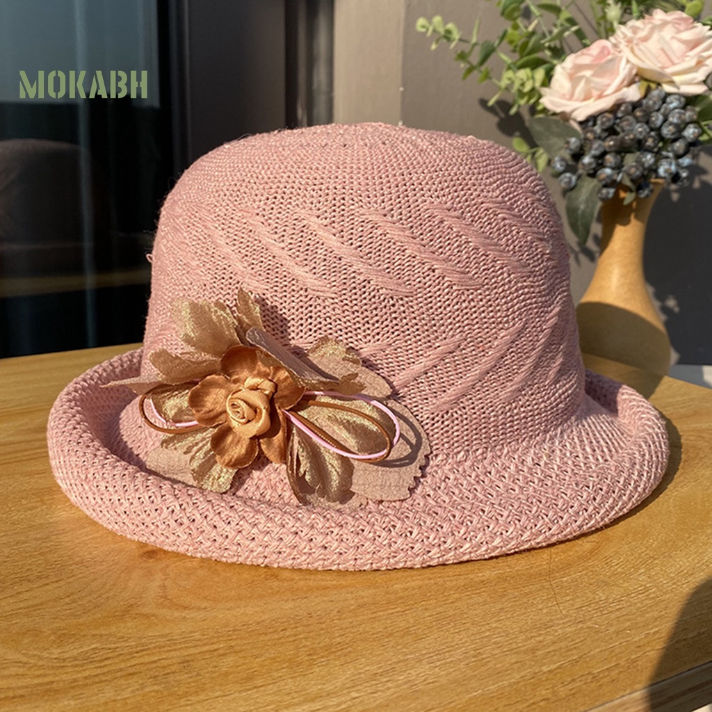 Nón Vành Tròn Màu Sắc Xinh Xắn Thoáng Khí Chống Tia UV Cho Nữ