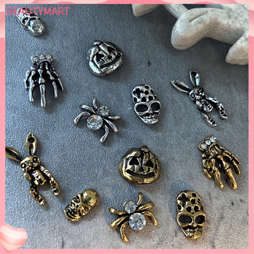 Set 20 Phụ Kiện Trang Trí Móng Nghệ Thuật Tạo Hiệu Ứng Lấp Lánh Ánh Kim Độ Bền Cao Chống Rỉ Sét