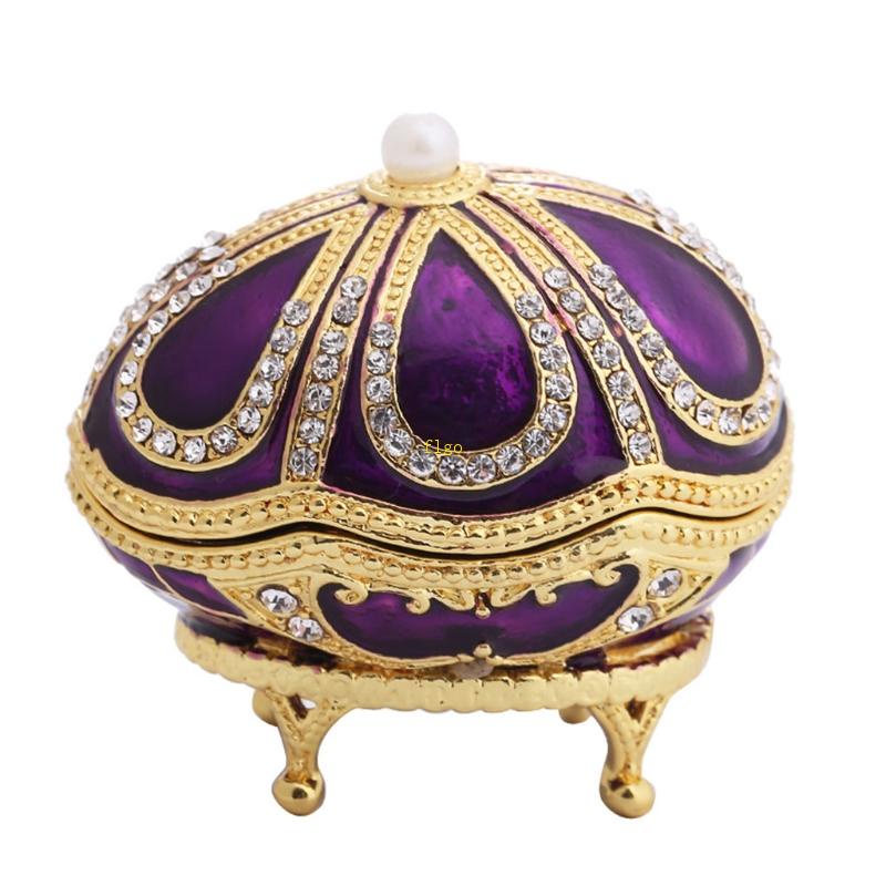 Flgo Giá Đỡ Nhẫn Tráng Men Đính Đá Lấp Lánh Độc Đáo Dùng Trang Trí