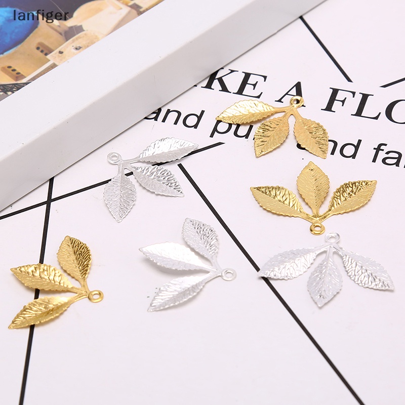 Set 50 Phụ Kiện Nối Lá Kim Loại Làm Trang Sức DIY