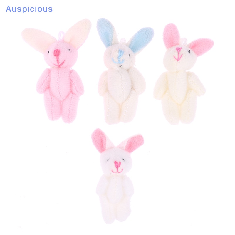 Thỏ Nhồi Bông Mềm Mại 4.5CM Treo Móc Khóa / Ba Lô / Túi Xách Trang Trí Nhà Búp Bê