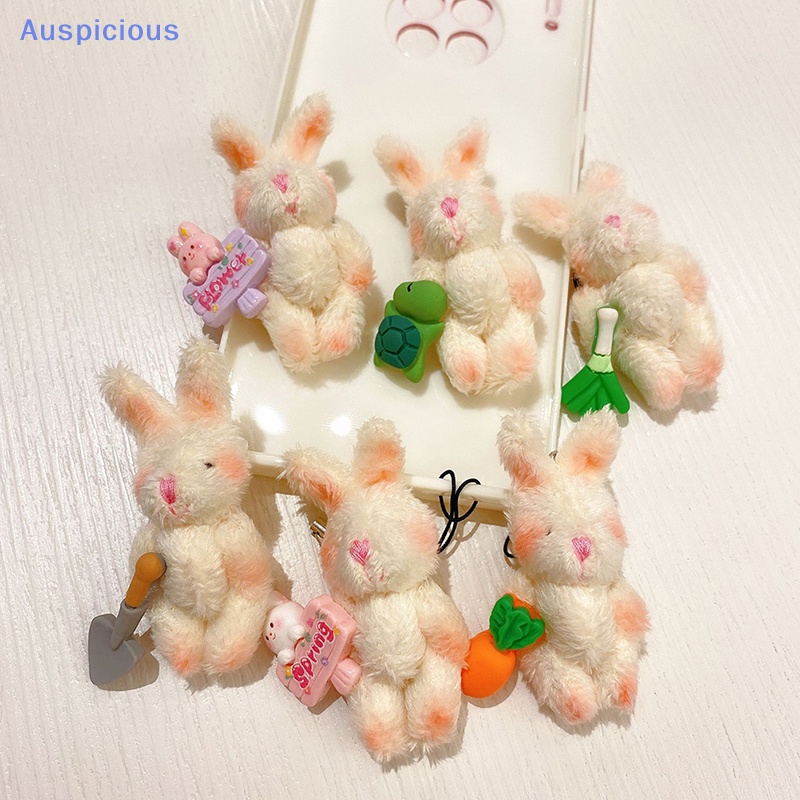 Móc Khóa Điện Thoại Hình Thỏ Nhồi Bông Đáng Yêu DIY