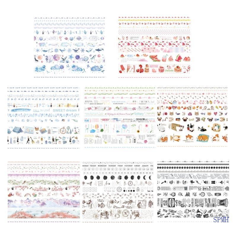 Bộ 10 Cuộn Băng Keo Dán Trang Trí Sổ Tay DIY