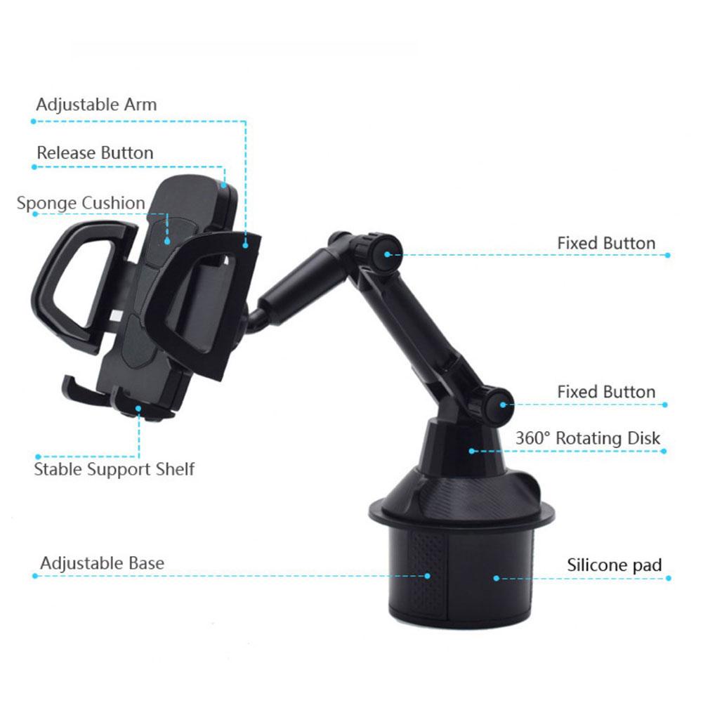 Giá Đỡ Cốc Bằng Sợi Carbon Xoay 360 Độ Cho Xe Hơi 3.5-7 "M5M0