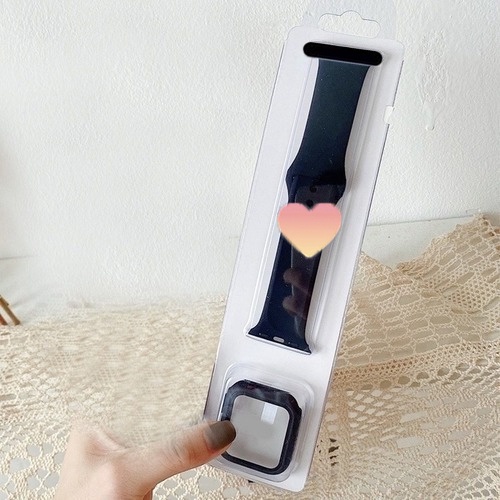 Dây Đeo Silicone + Vỏ Bảo Vệ Mới 2023 Cho Apple Watch band 49mm 45MM 41MM 44mm 40mm 42mm ultra 8 4 3 5 SE 6 7