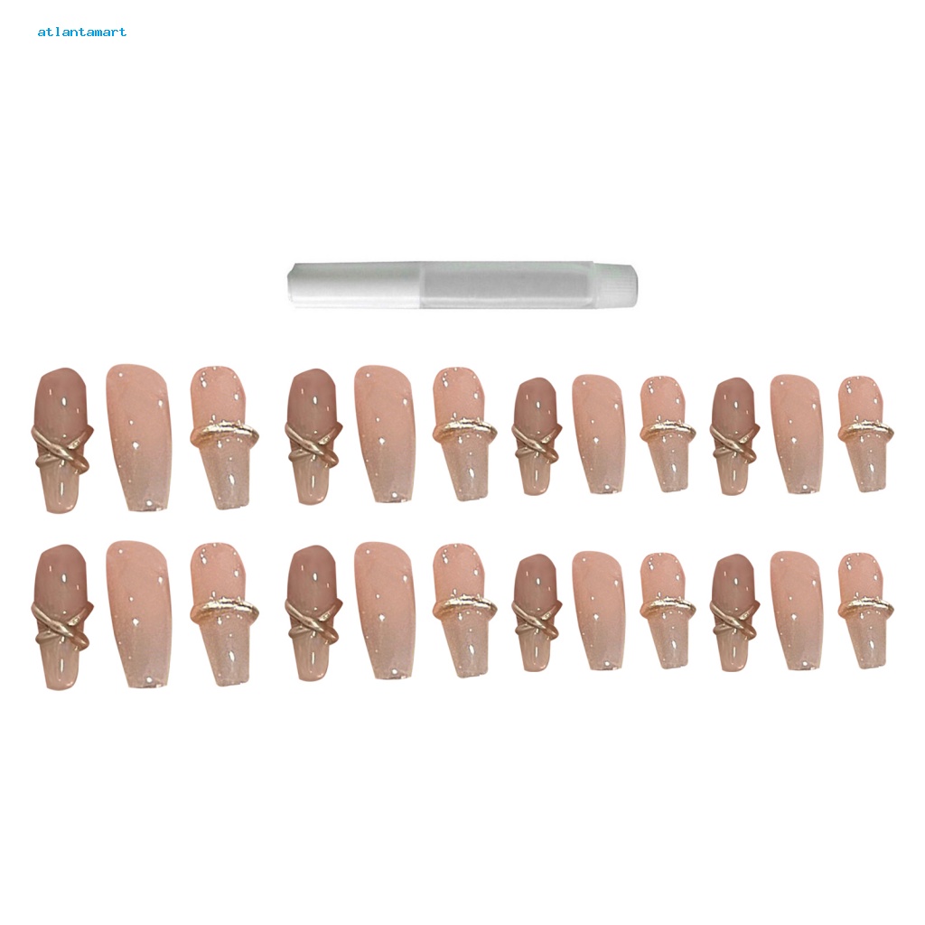 Túi Đựng Đồ Dùng Cao Cấp Tiện Dụng| 1 Bộ Móng Tay Giả Độ Bóng Cao Che Phủ Cao Hiệu Ứng Visual Effect Kèm Keo Dán Cho Salon