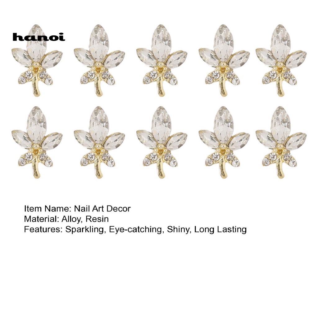 Set 10 Phụ Kiện Trang Trí Móng Tay Nghệ Thuật Ba Chiều Tạo Hiệu Ứng Ánh Kim Hình Bướm Trái Tim Giọt Nước Bằng Hợp Kim DIY