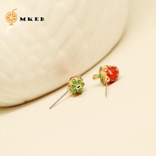 MKEB Khuyên Tai Hình Trái Dâu Tây Dễ Thương Cho Nữ