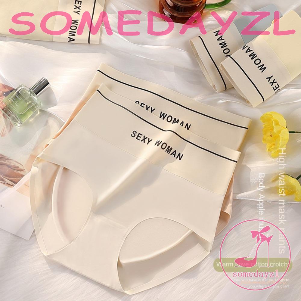 Quần Lót Cotton Lụa Không Đường May Lưng Cao Thời Trang Cho Nữ