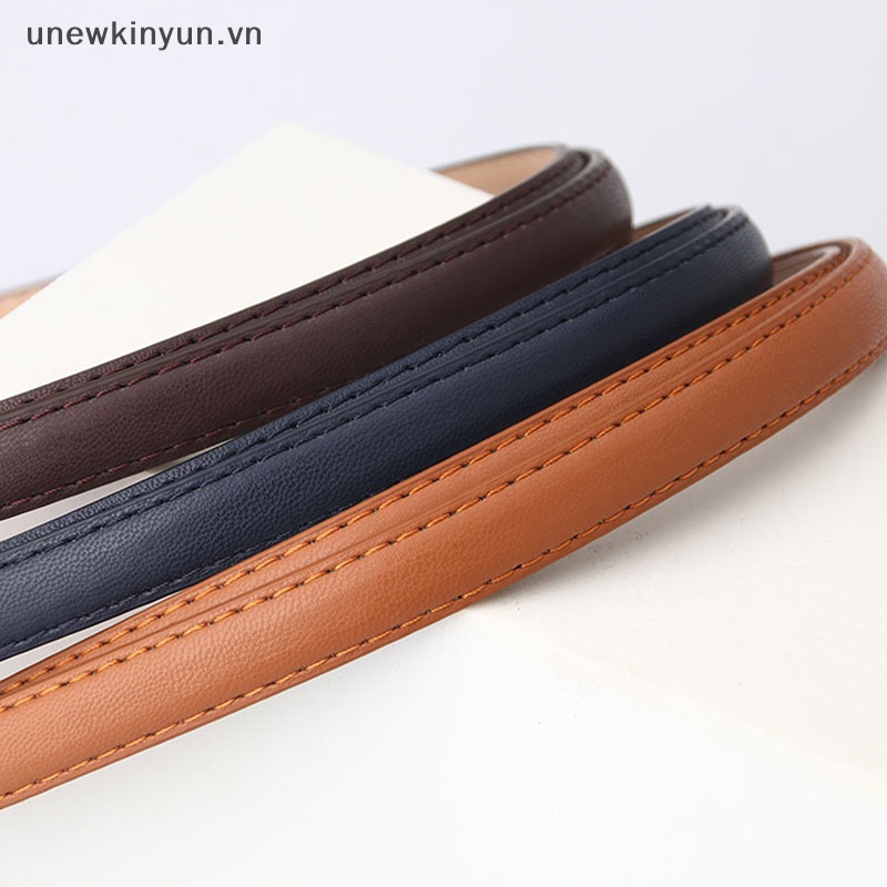 Thắt Lưng Da PU Màu Trơn Khóa Hợp Kim Thời Trang Cho Nữ
