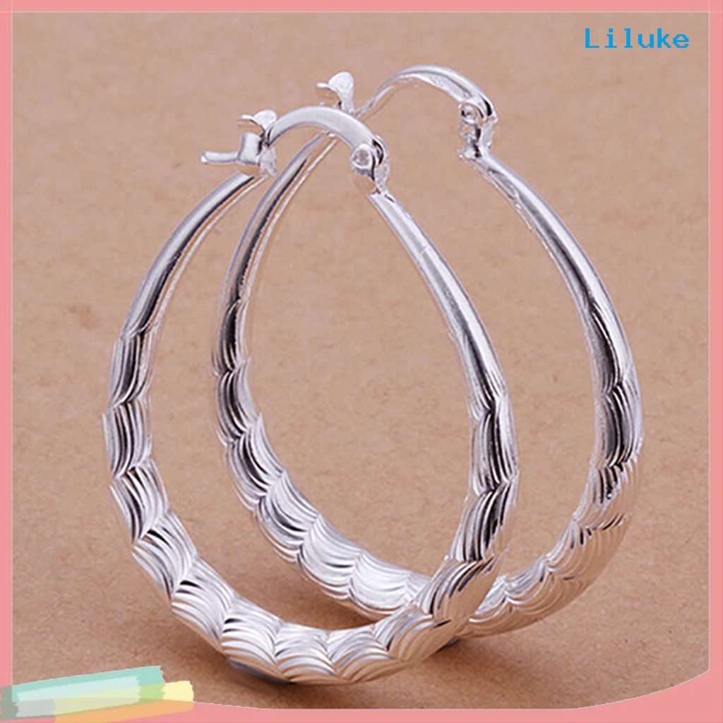 Đôi Khuyên Tai HìNh Chữ U Mạ BạC Đơn GiảN ThờI Trang Cho Nữ