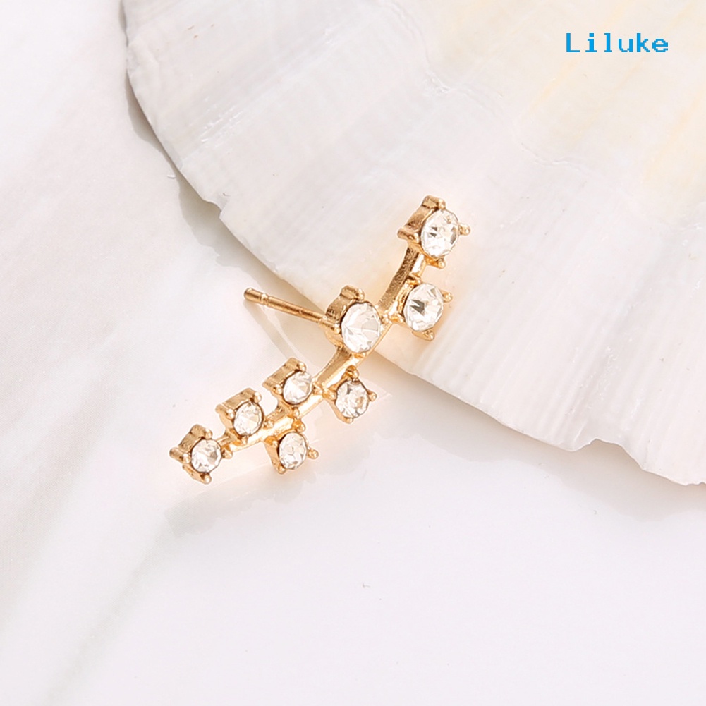 1 Đôi Khuyên Tai Nữ Đính Đá Lấp Lánh Thời Trang