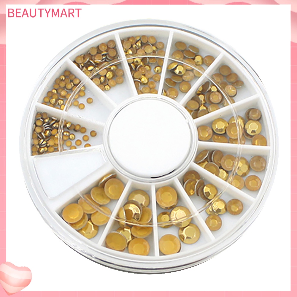 Khay Bánh Xe Đựng Hạt Đá Acrylic 3D Lấp Lánh Trang Trí Móng DIY