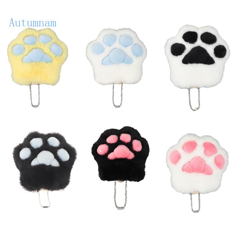 Móc Khóa Hình Chân Mèo Nhồi Bông Dễ Thương