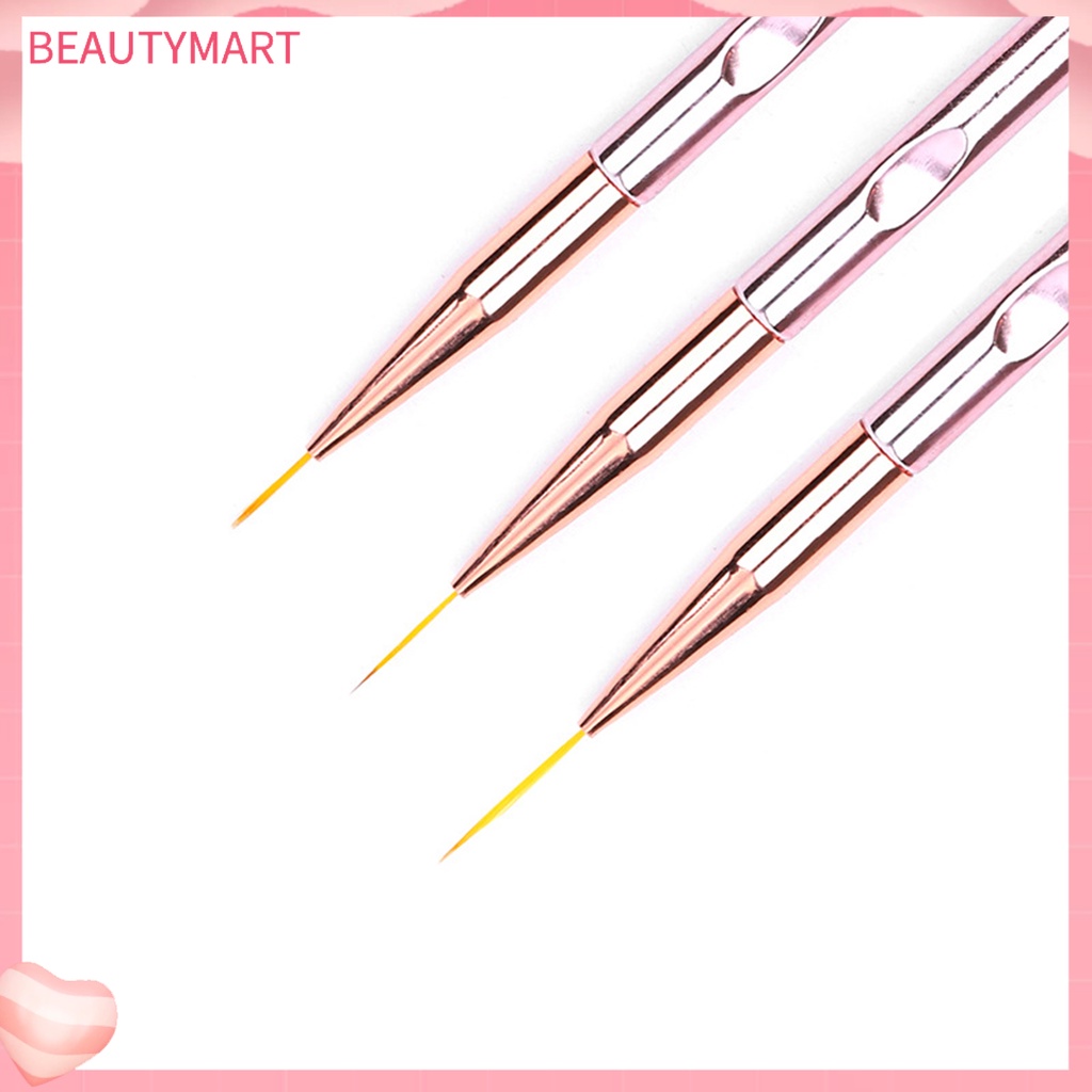 Set 3 Cọ Vẽ Trang Trí Móng Tay Nghệ Thuật Không Biến Dạng Không Gây Nhờn Chuyên Dụng Cho Salon